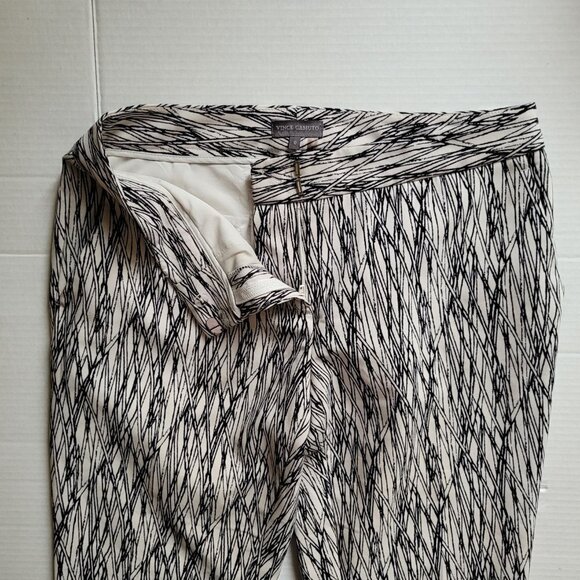Vince Camuto pants white with black stripes stretch straight leg trousers small - Picture 10 of 12